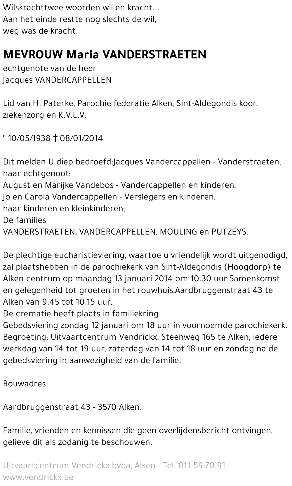 Maria Vanderstraeten