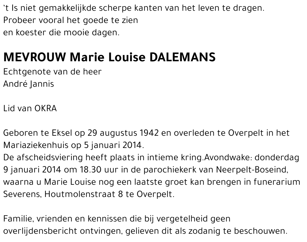 Marie Louise Dalemans