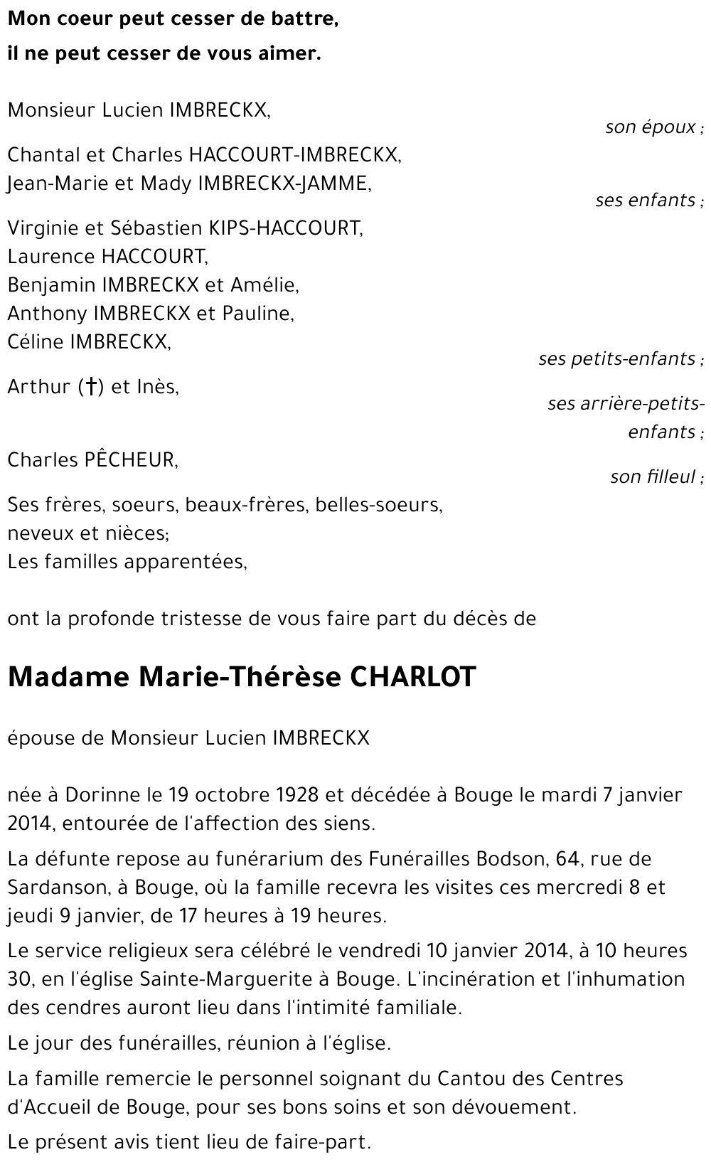 Marie-Thérèse CHARLOT