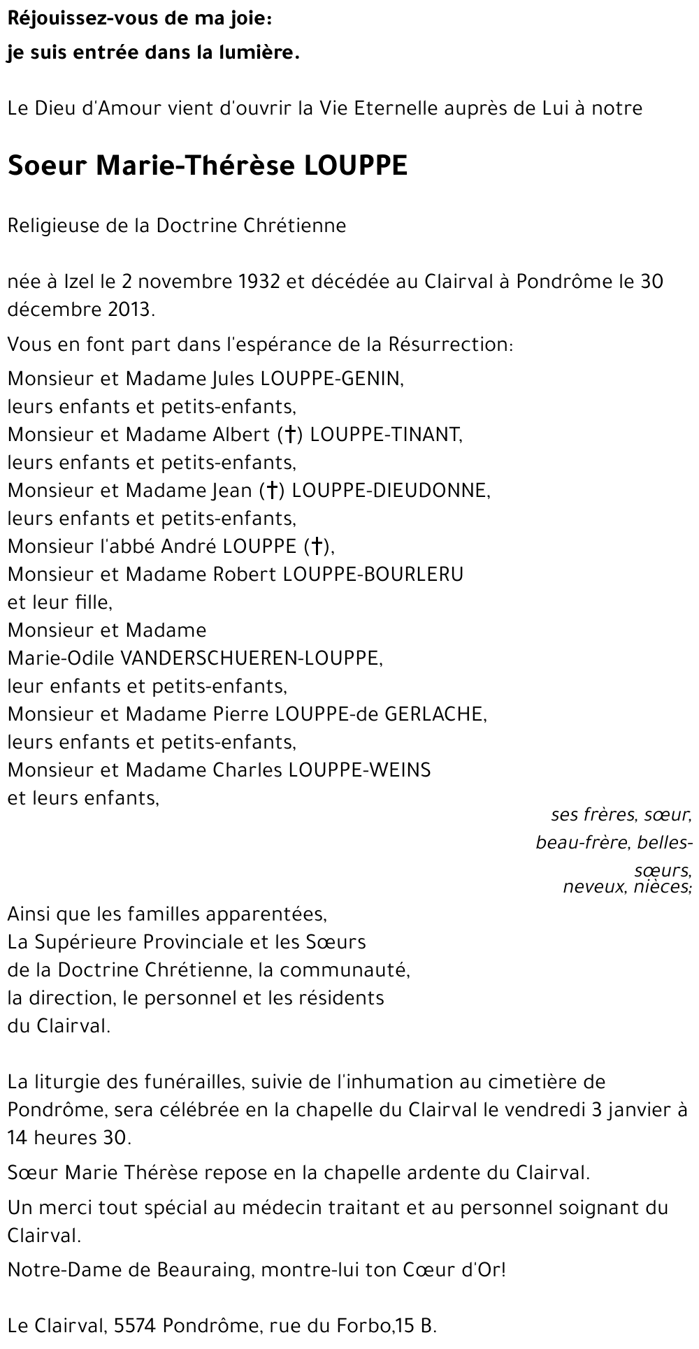 Marie-Thérèse LOUPPE