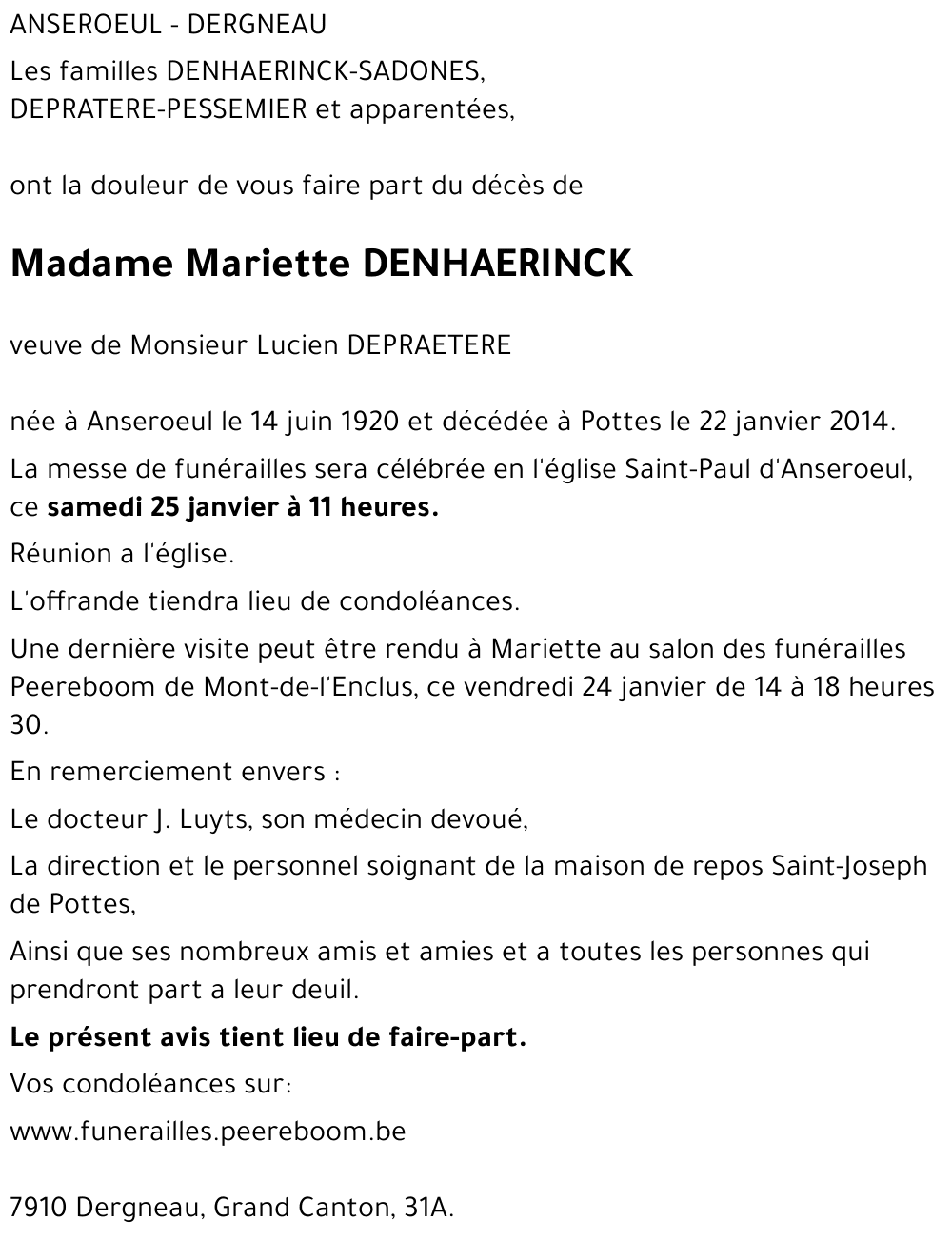 Mariette DENHAERINCK