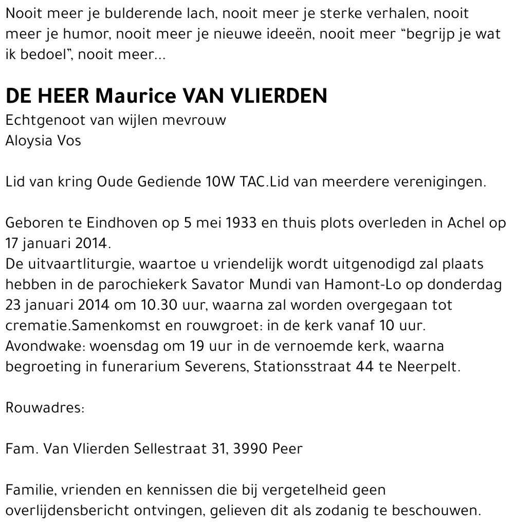 Maurice Van Vlierden