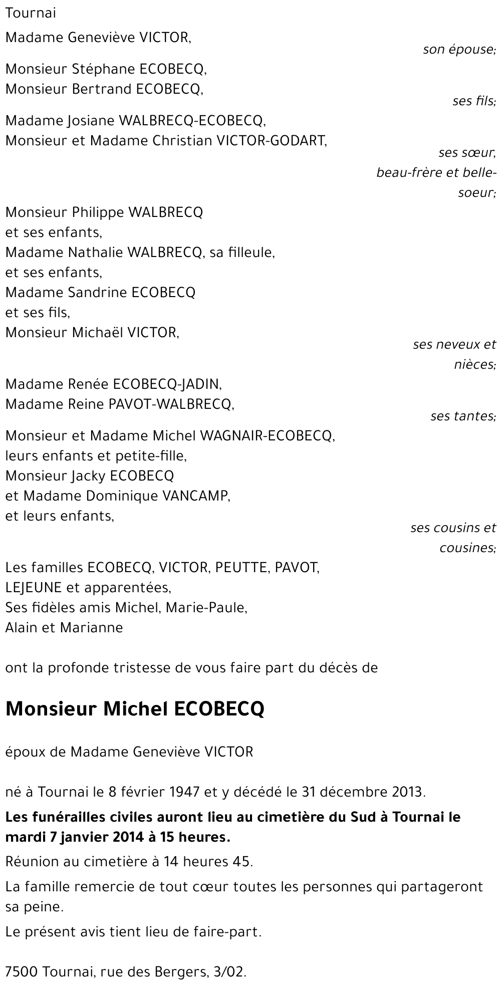 Michel ECOBECQ