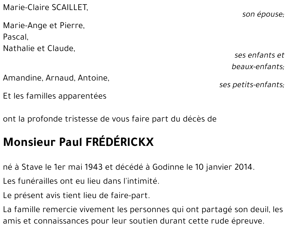 Paul FRÉDÉRICKX