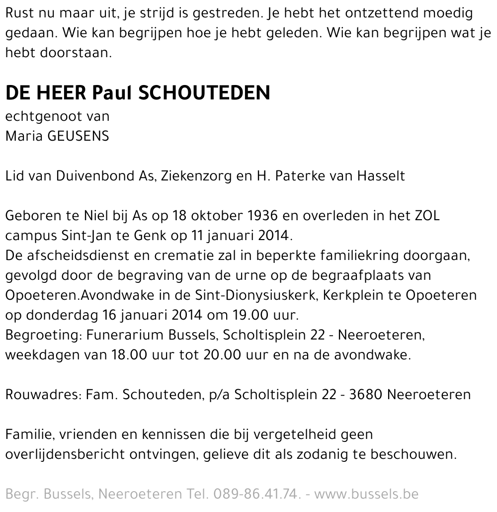 Paul SCHOUTEDEN