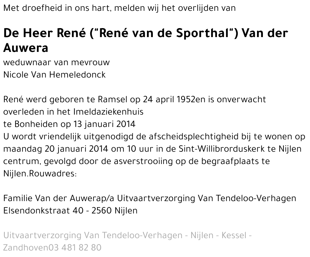 René Van der Auwera