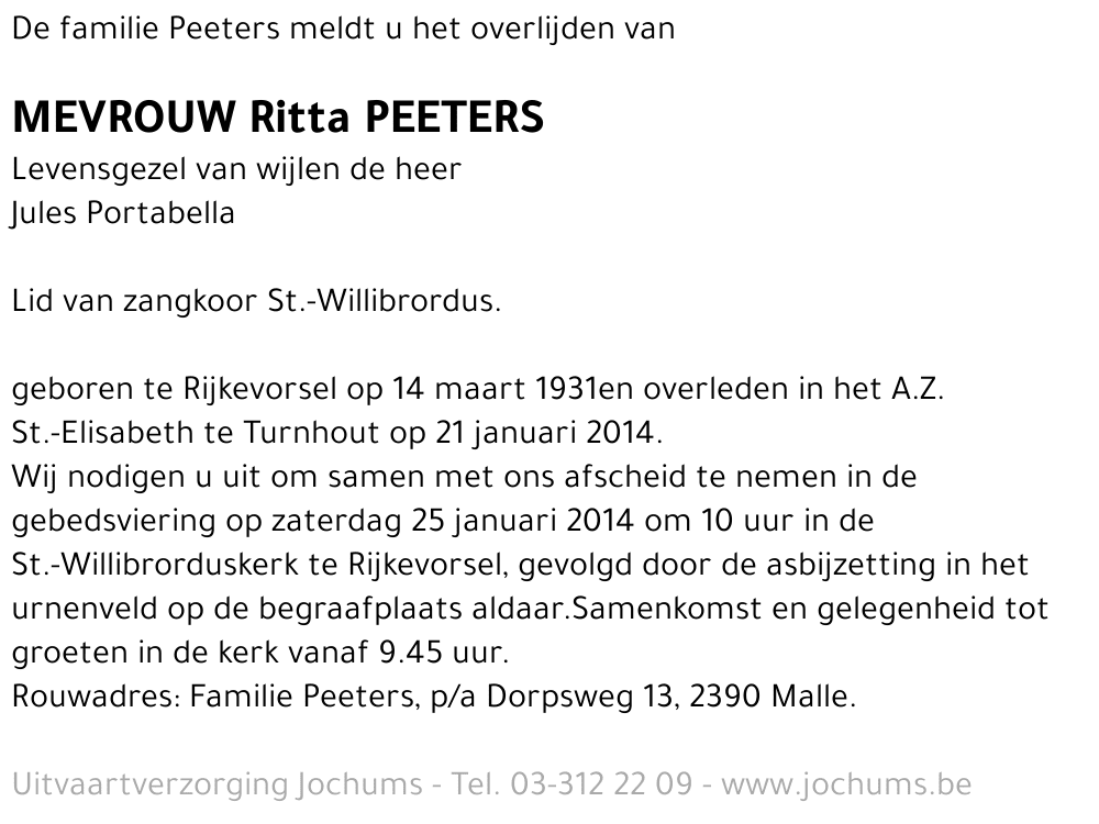 Ritta Peeters