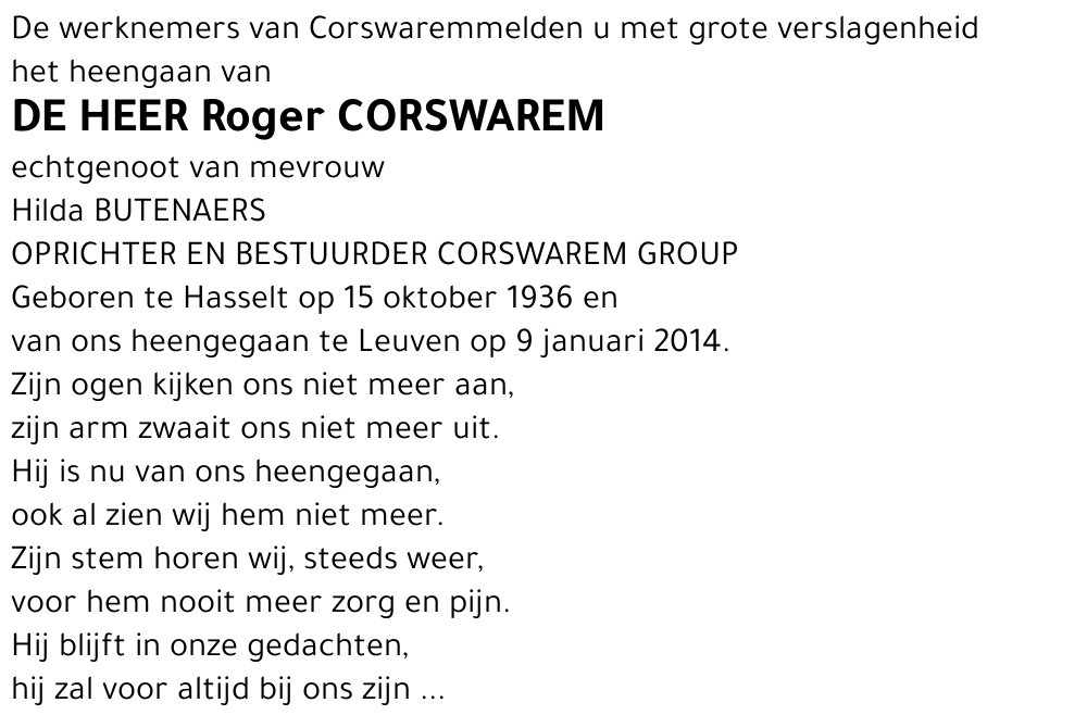 Roger CORSWAREM