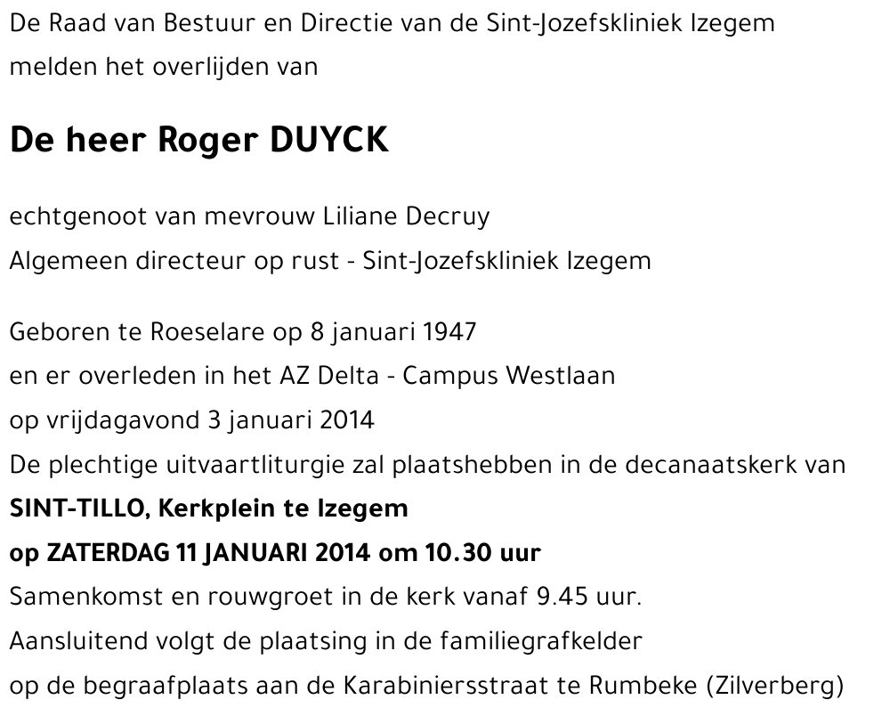 Roger DUYCK