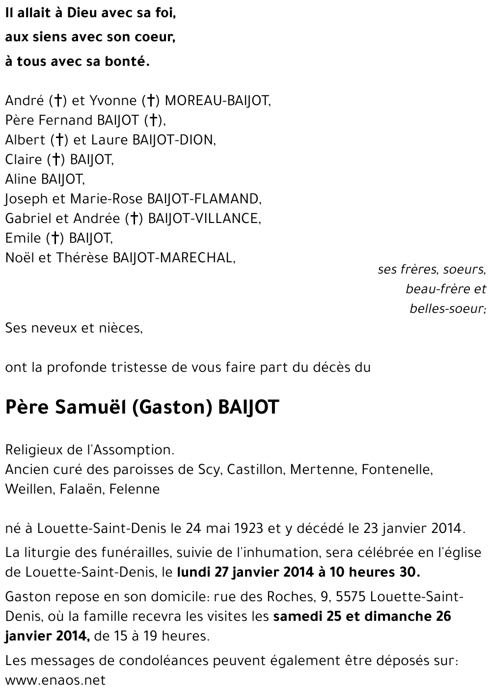 Samuël (Gaston) BAIJOT