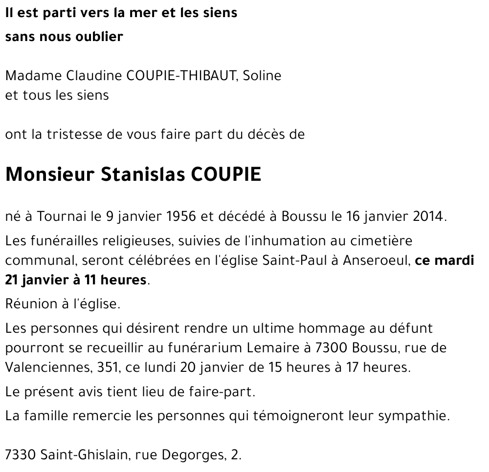 Stanislas COUPIE