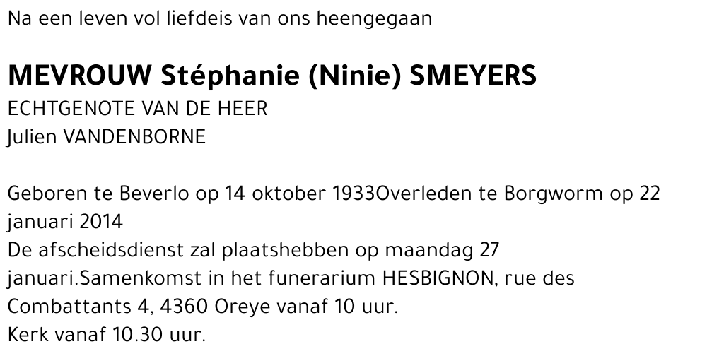 Stéphanie (Ninie) Smeyers