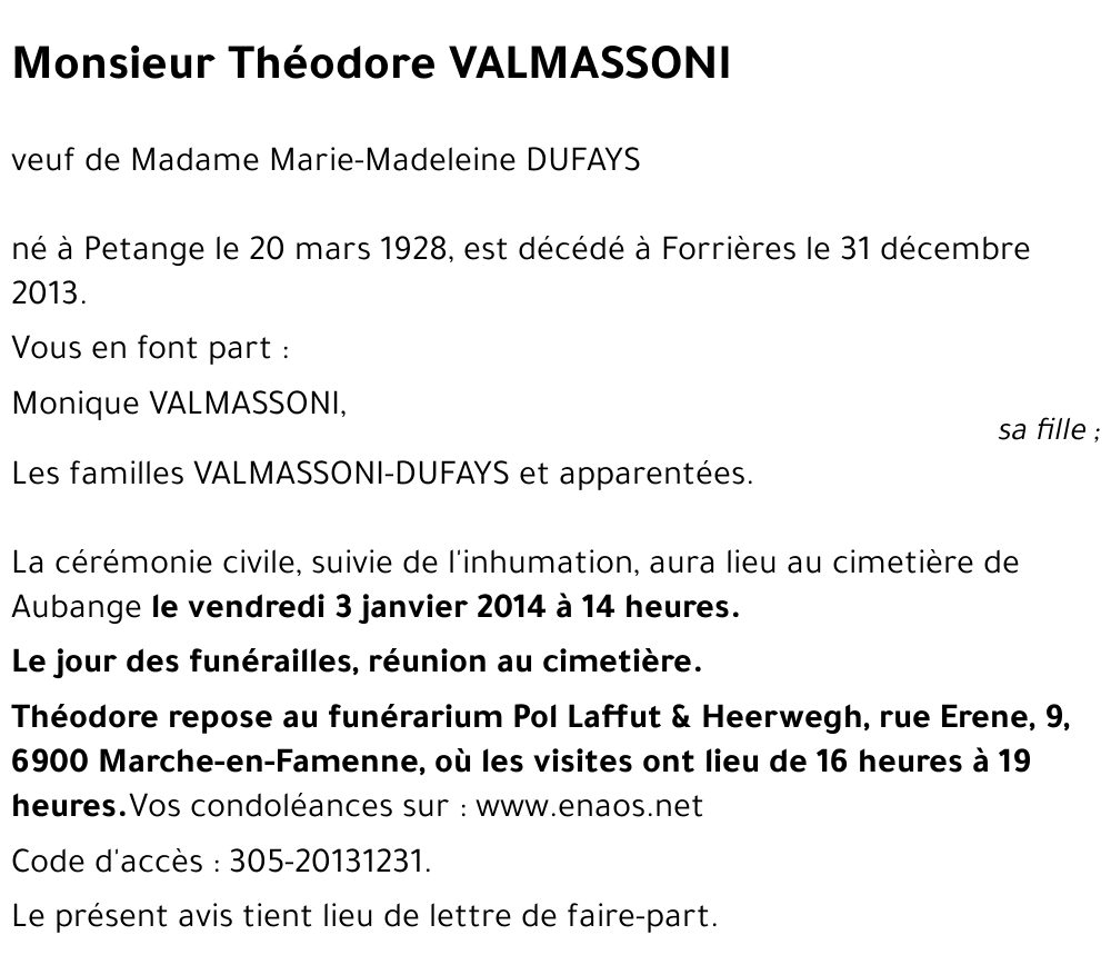 Théodore VALMASSONI