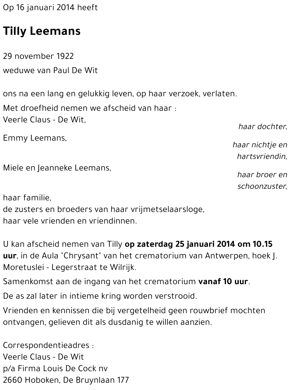 Tilly LEEMANS