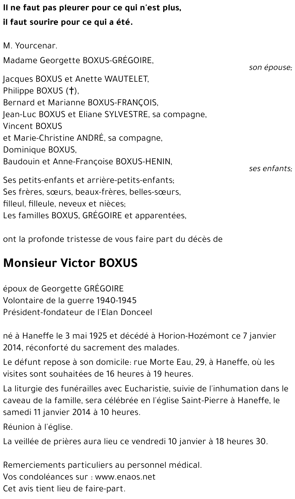 Victor BOXUS - GRÉGOIRE