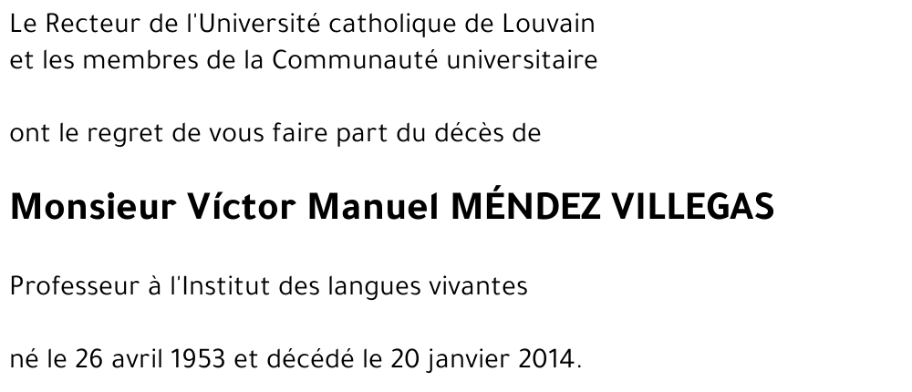 Victor Manuel MENDEZ VILLEGAS