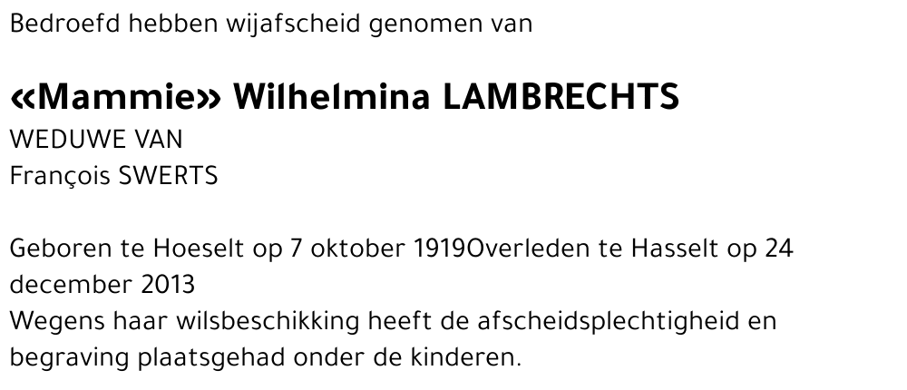 Wilhelmina Lambrechts