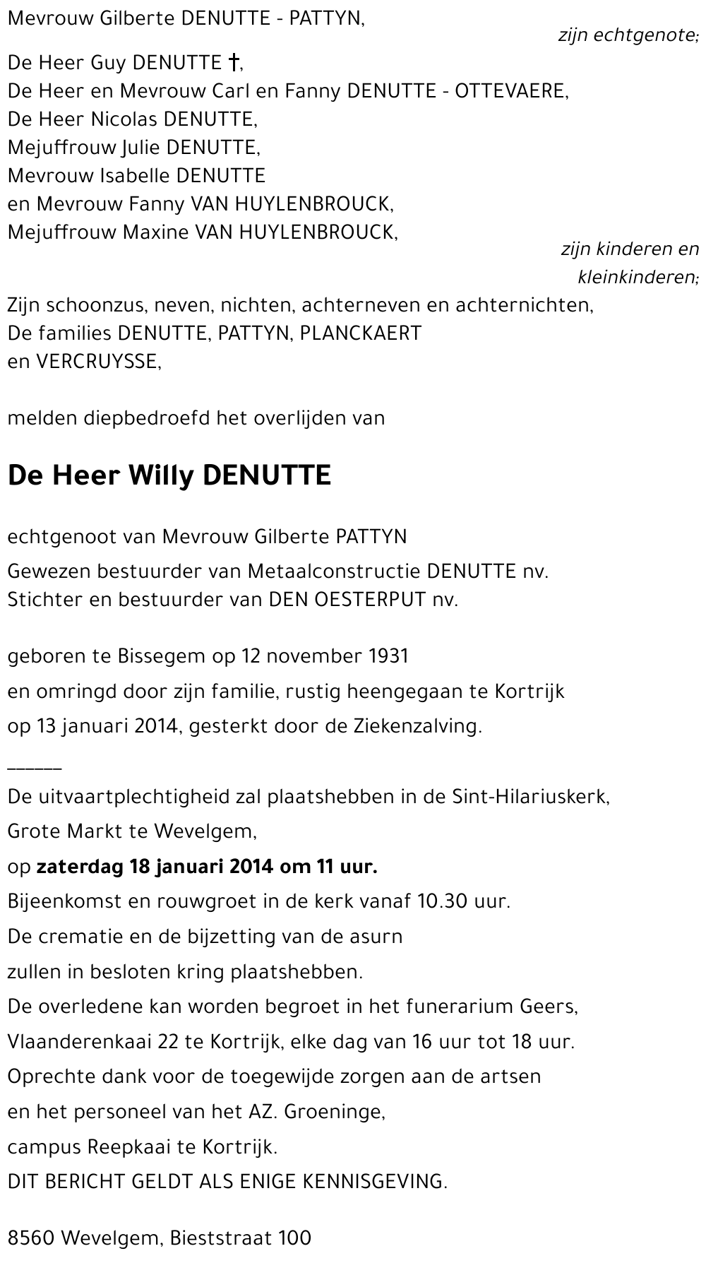 Willy DENUTTE