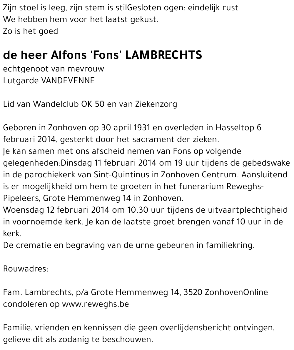 Alfons 'Fons' Lambrechts
