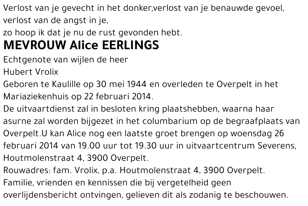 Alice Eerlings