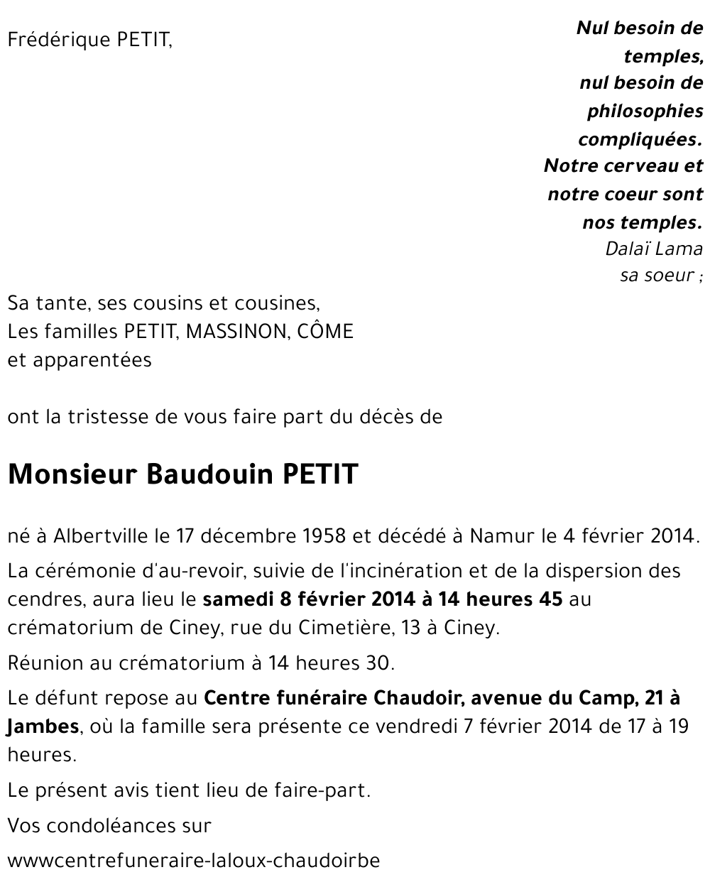 Baudouin PETIT