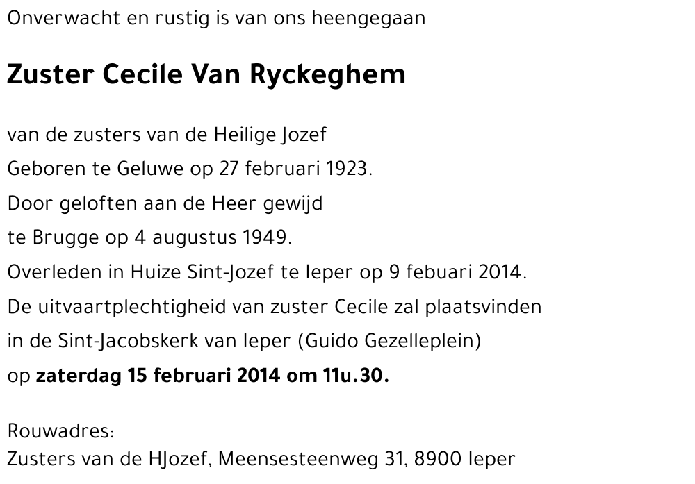 Cecile VAN RYCKEGHEM