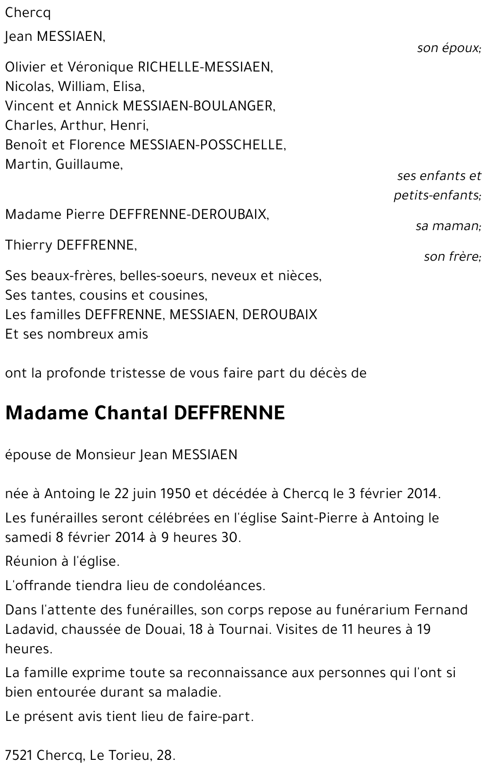 Chantal DEFFRENNE