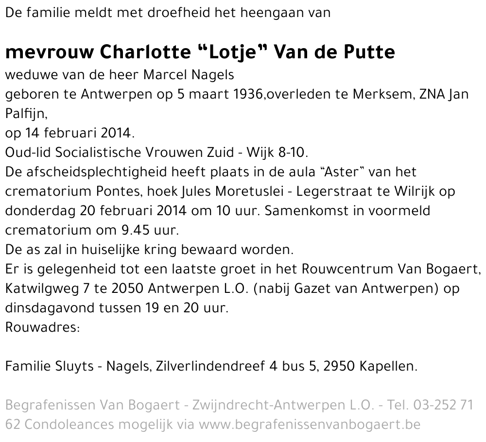 Charlotte Van de Putte