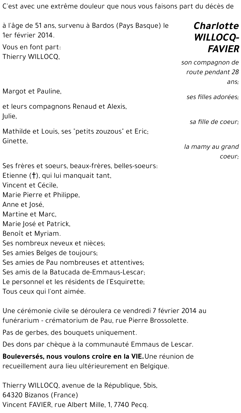 Charlotte WILLOCQ-FAVIER