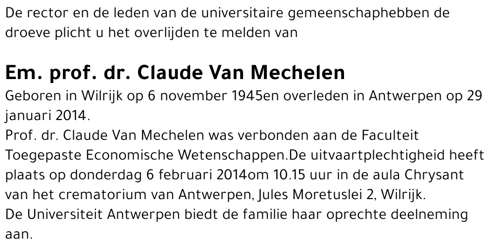 Claude Van Mechelen