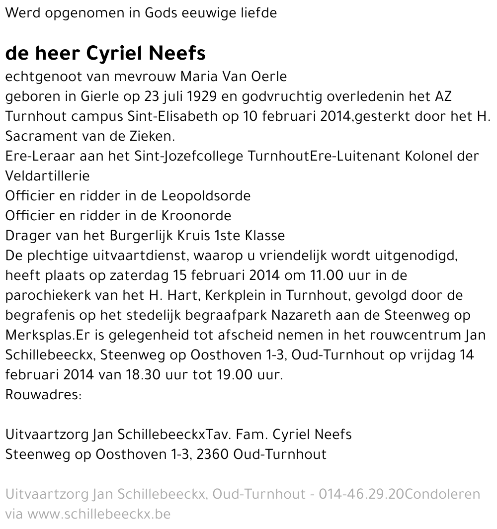 Cyriel Neefs