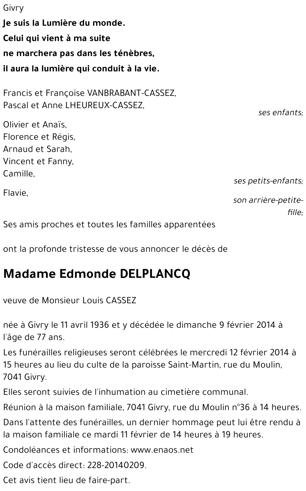 Edmonde DELPLANCQ