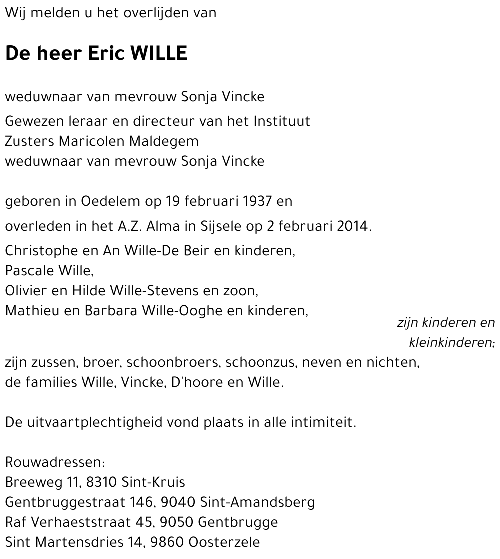 Eric WILLE