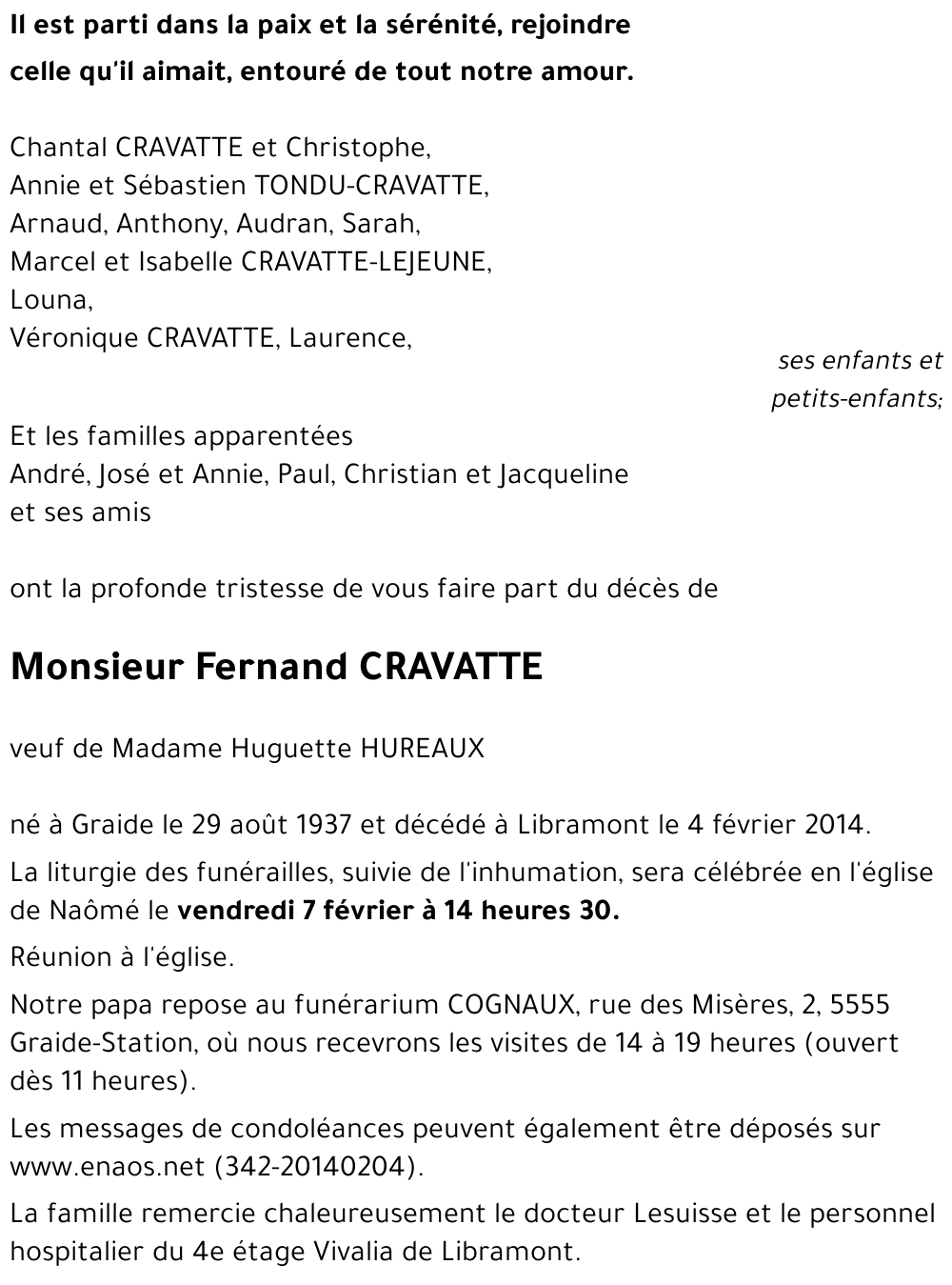 Fernand CRAVATTE