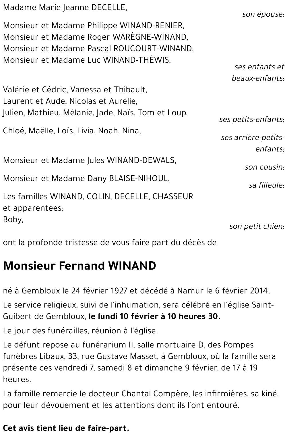 Fernand WINAND