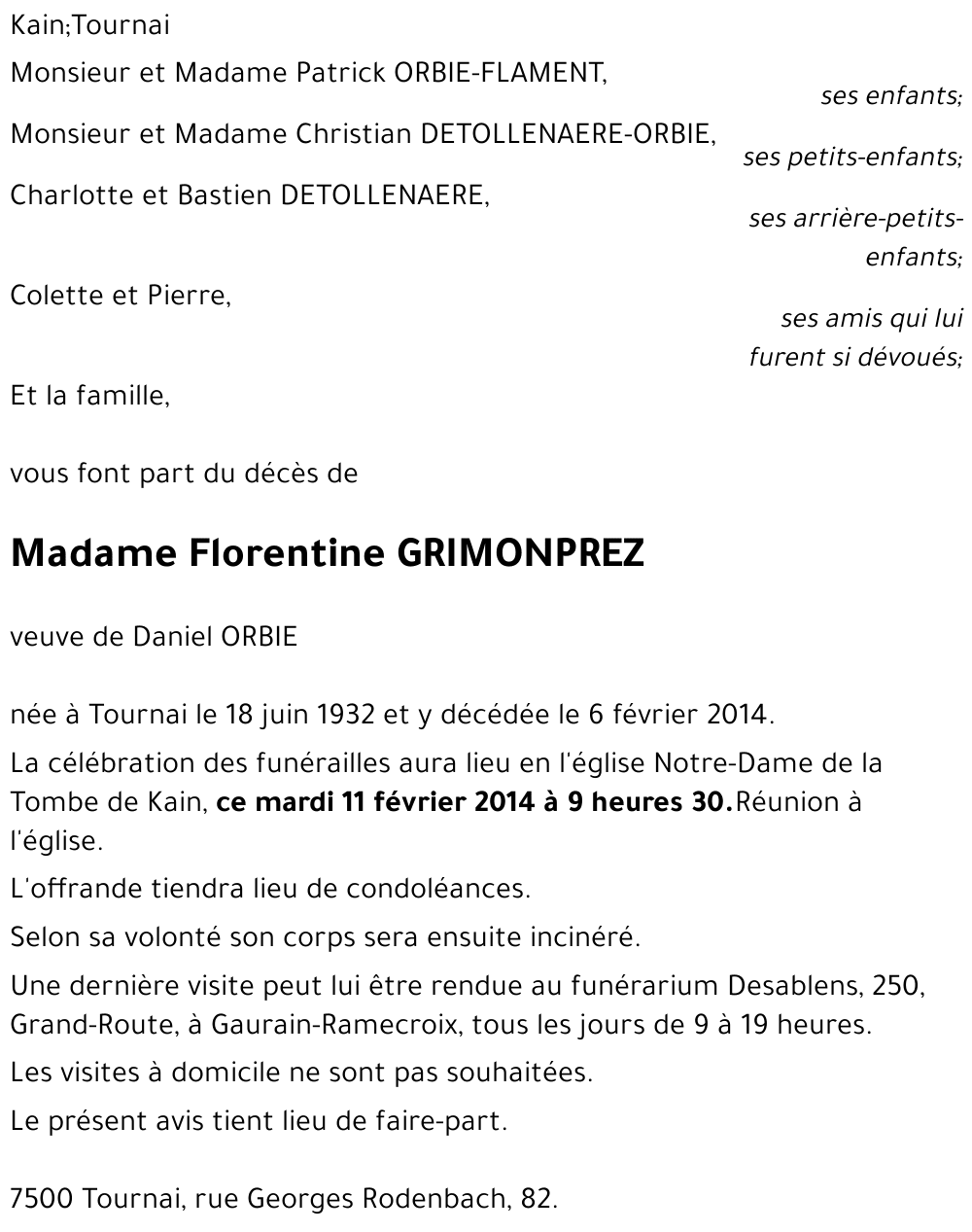 Florentine GRIMONPREZ