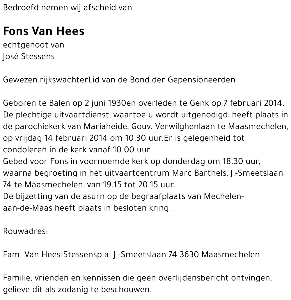 Fons Van Hees