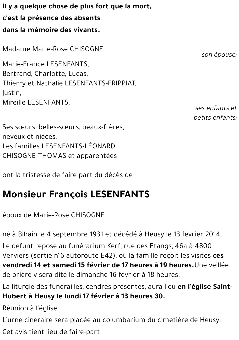 François LESENFANTS