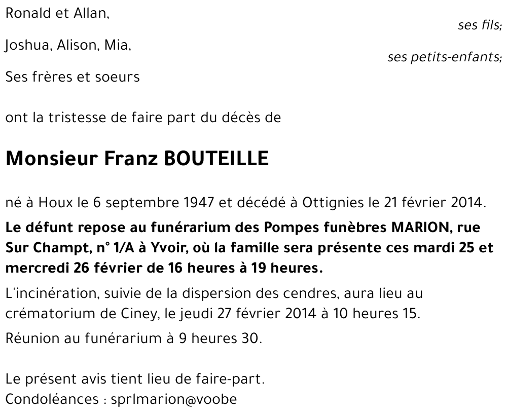 Franz BOUTEILLE