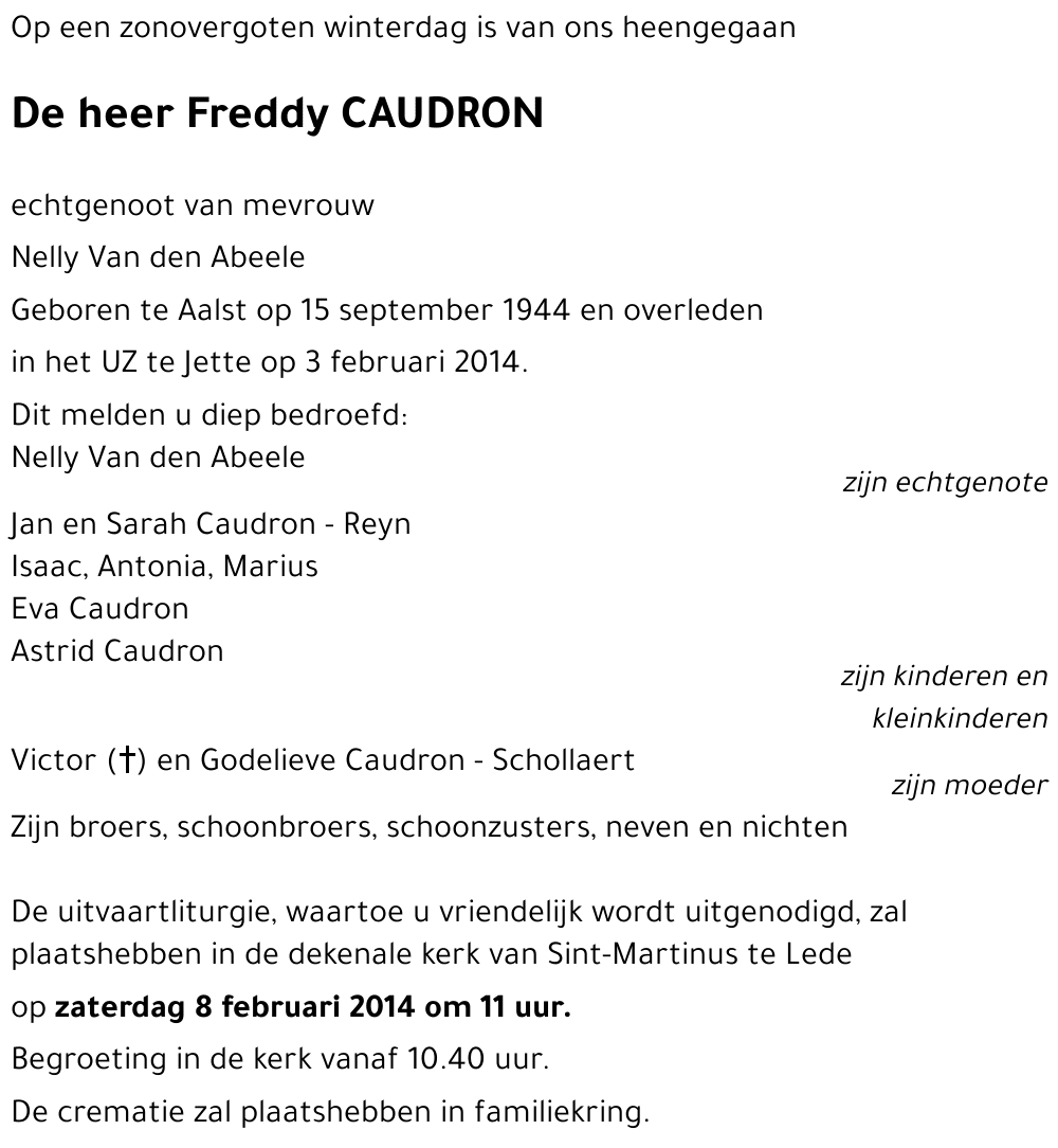 Freddy CAUDRON