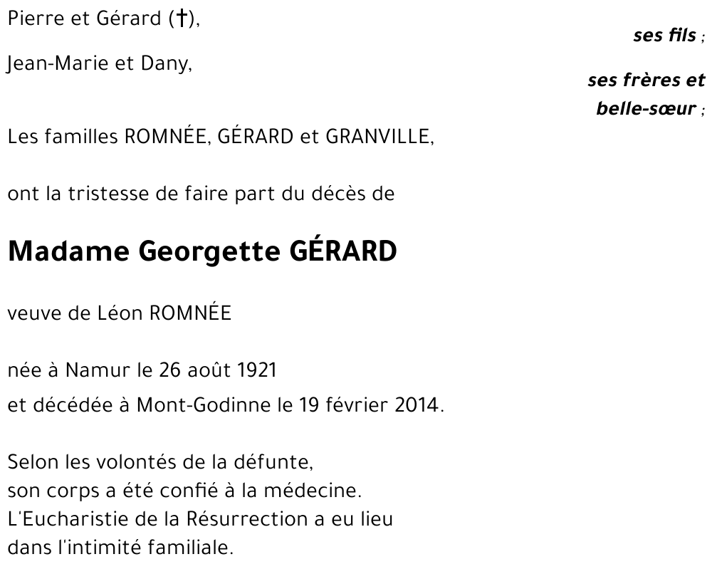 Georgette GÉRARD