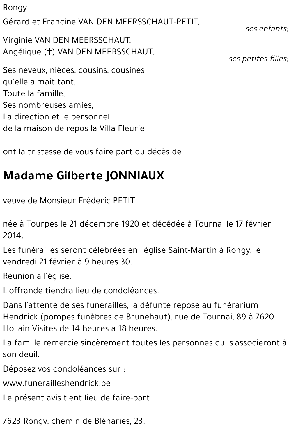 Gilberte JONNIAUX