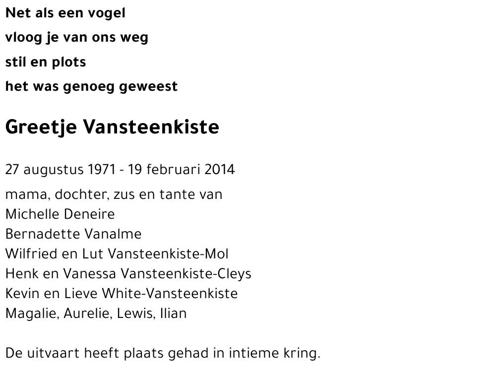 Greetje Vansteenkiste