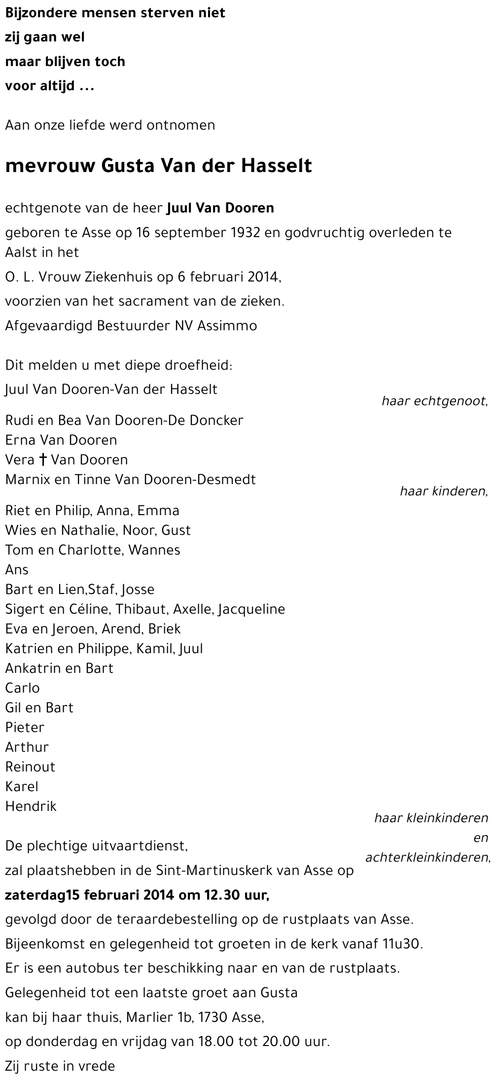 Gusta Van der Hasselt