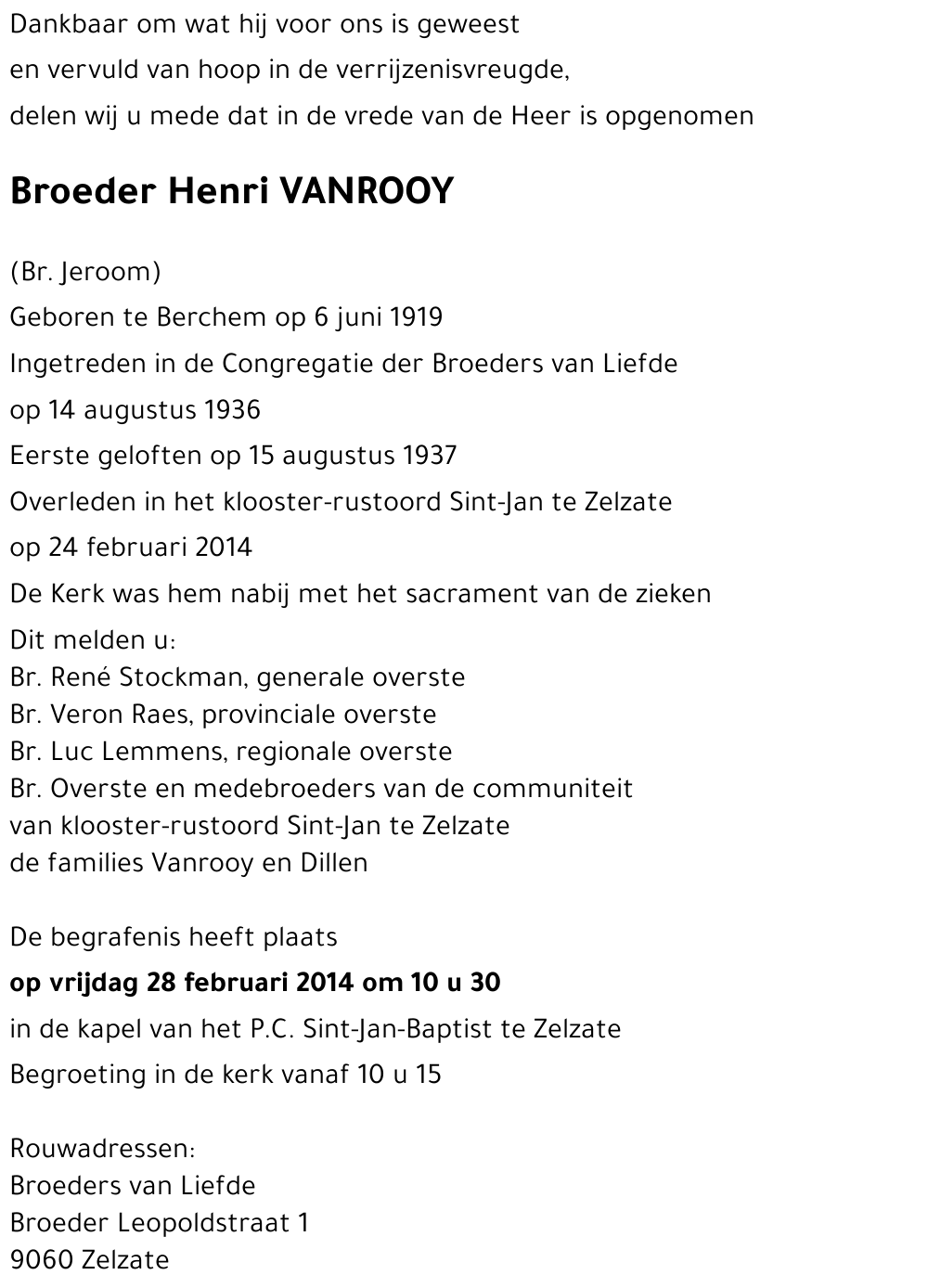 Henri VANROOY