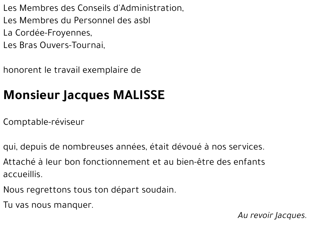 Jacques MALISSE