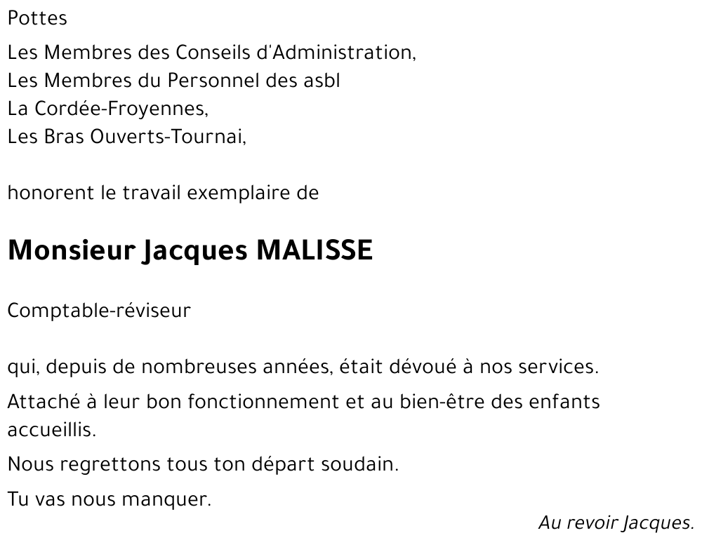 Jacques MALISSE
