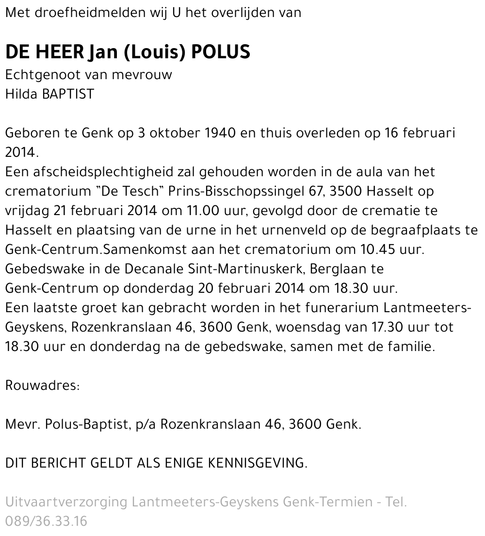 Jan (Louis) POLUS