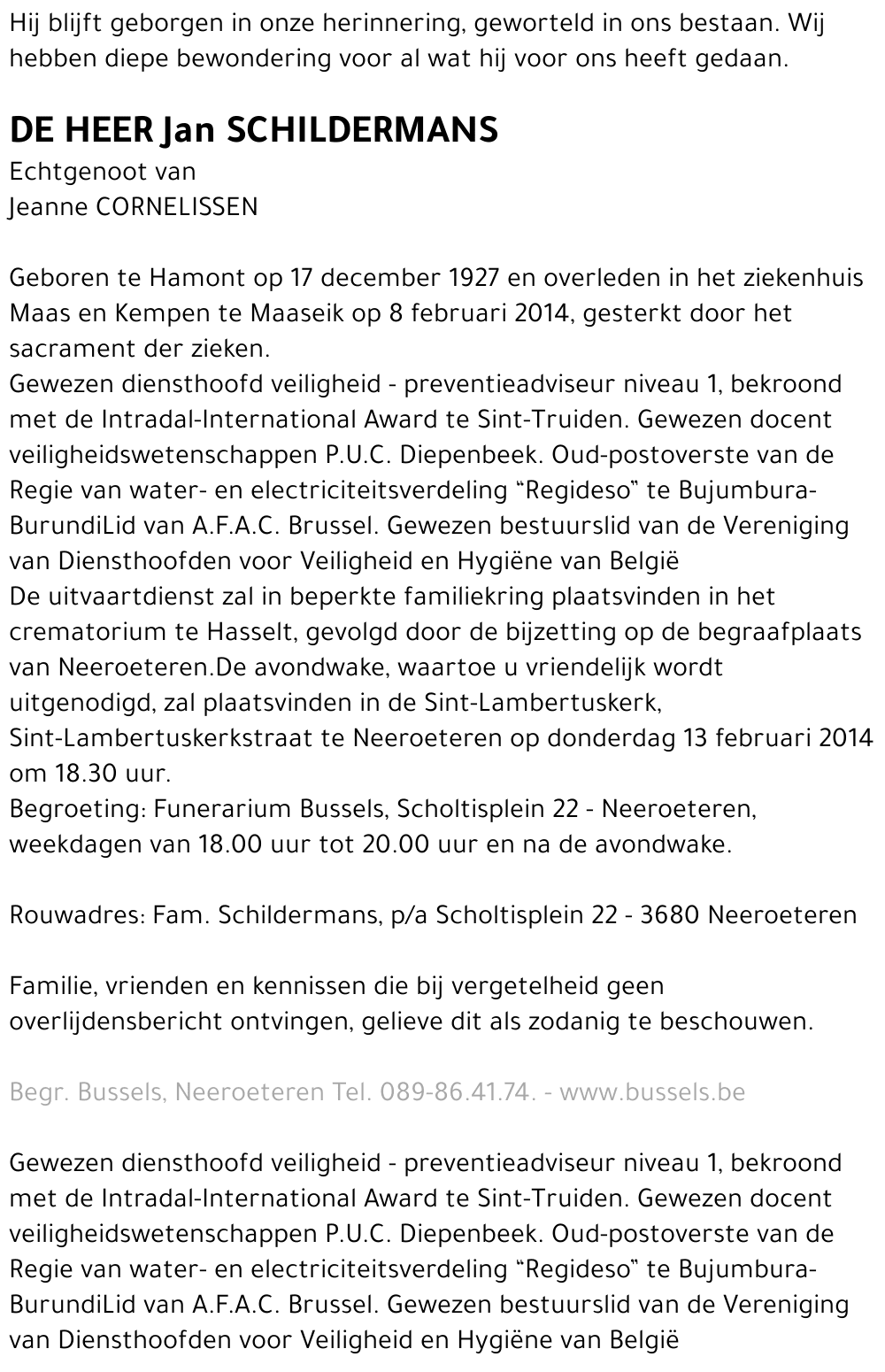 Jan SCHILDERMANS