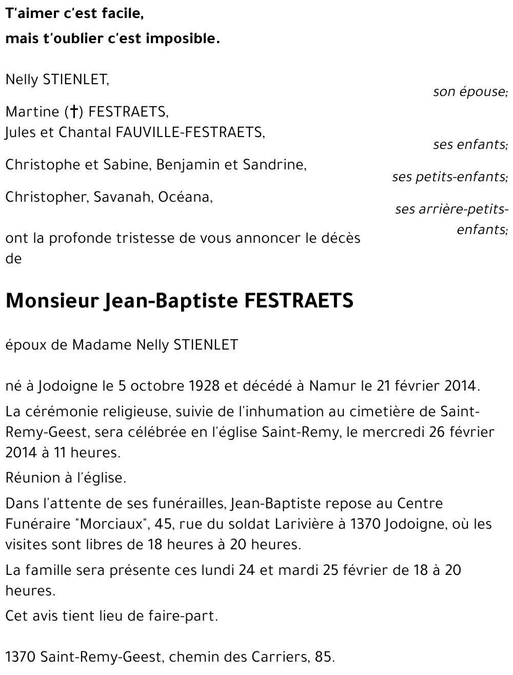 Jean-Baptiste FESTRAETS